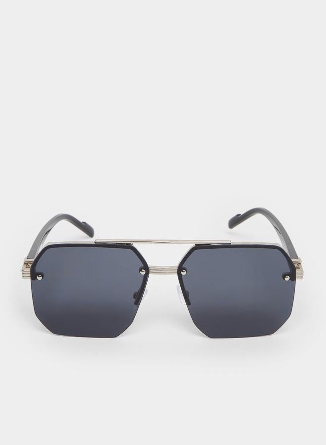 ستايلي نظارة شمسية هندسية بجسر مزدوج - Image 2